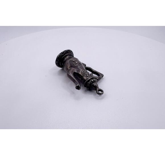 Vintage Sterling Silver Ornate Aladdin's Lamp Coffee Pot Charm - Picture 3 of 7